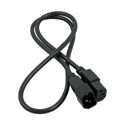 Back To Back 1.5 Meter Black Power Cable